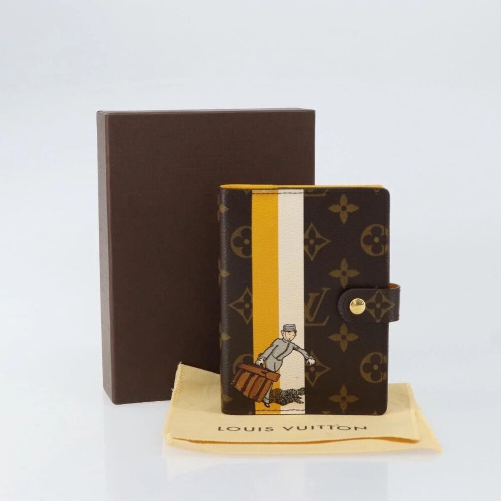 LOUIS VUITTON Groom Pageboy Agenda PM Day Planner Cover Jaune R20019 Auth BA8364 - Picture 16 of 16